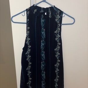 Floral Embroidered Sleeveless Top